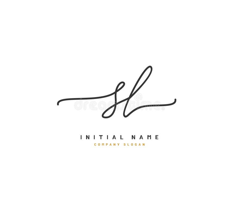 SL Beauty Vector Initial Logo, Handwriting Logo of Initial Signature ...