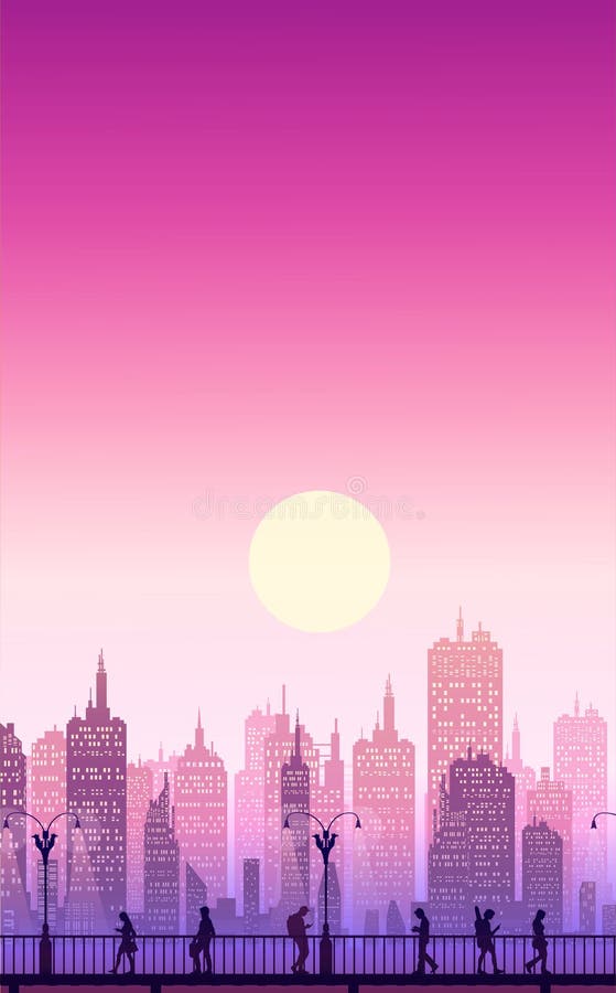 Blue And Pink City Wallpapers - Wallpaper Cave