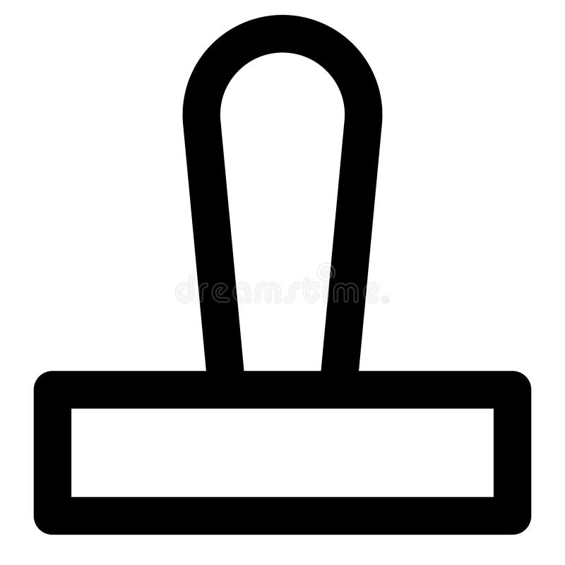 Postage, Postage Stamp Bold Outline Vector Icon Which Can Easily
