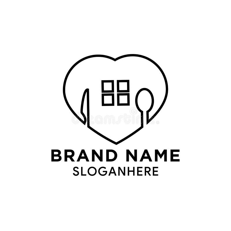 Heart House Logo stock vector. Illustration of live 100122403