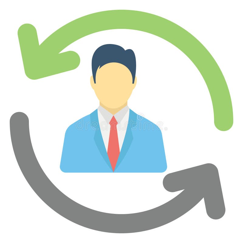 Business management, employee training Color vector icon which can easily modify or edit stock illustration