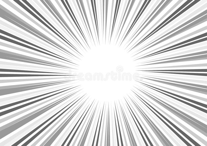 Black and White Comic Background with Zoom Effect and Radial Lines Pattern  Stock Vector - Illustration of background, artistic: 174859136