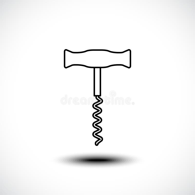 Cork Screw line icon