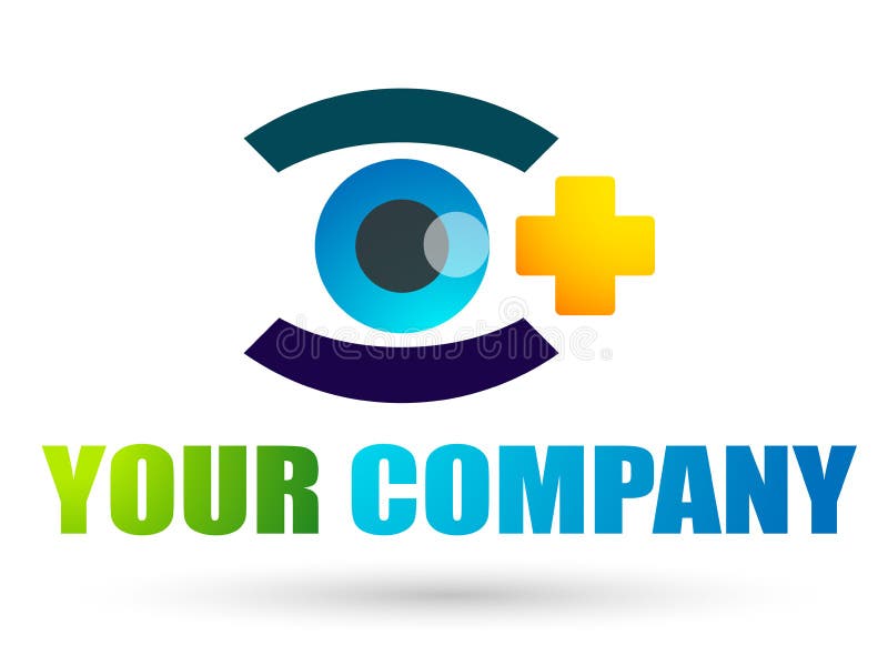 Medical Eye Care Globe Family Health Concept Logo Icon Element Sign on