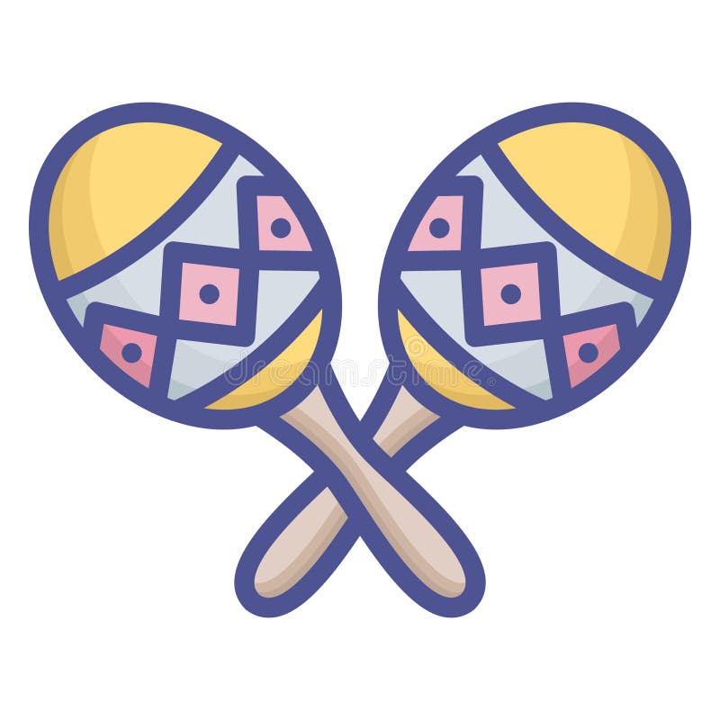 Baby rattles, baby toy Line Style vector icon which can easily modify or edit stock illustration