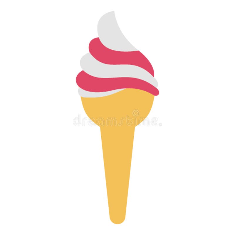Cake Cone Vector Icon Which Can Be Easily Modified or Edit Stock Vector