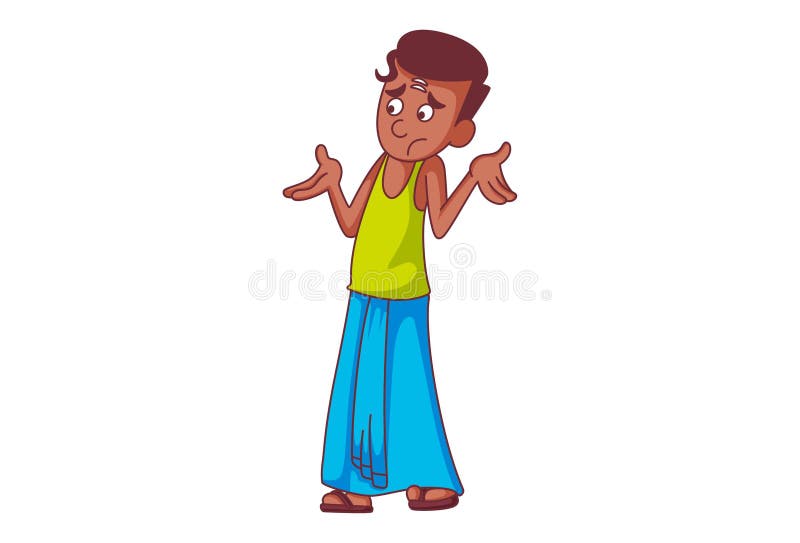 Vector Cartoon Illustration of South Indian Man Stock Vector - Illustration  of character, cartoon: 188013178