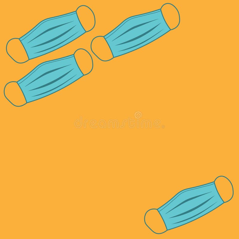 Face Mask Background Vector Covid19 Stock Vector Illustration of