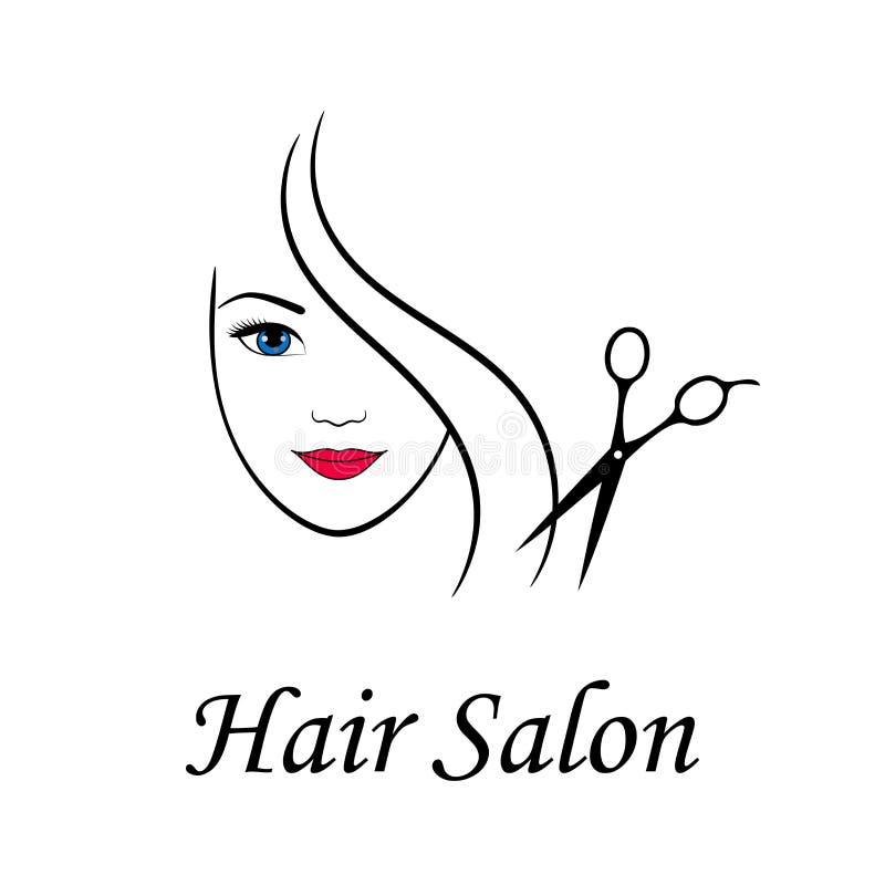 Contour Logo for Beauty Salon. Stock Vector - Illustration of glamour ...