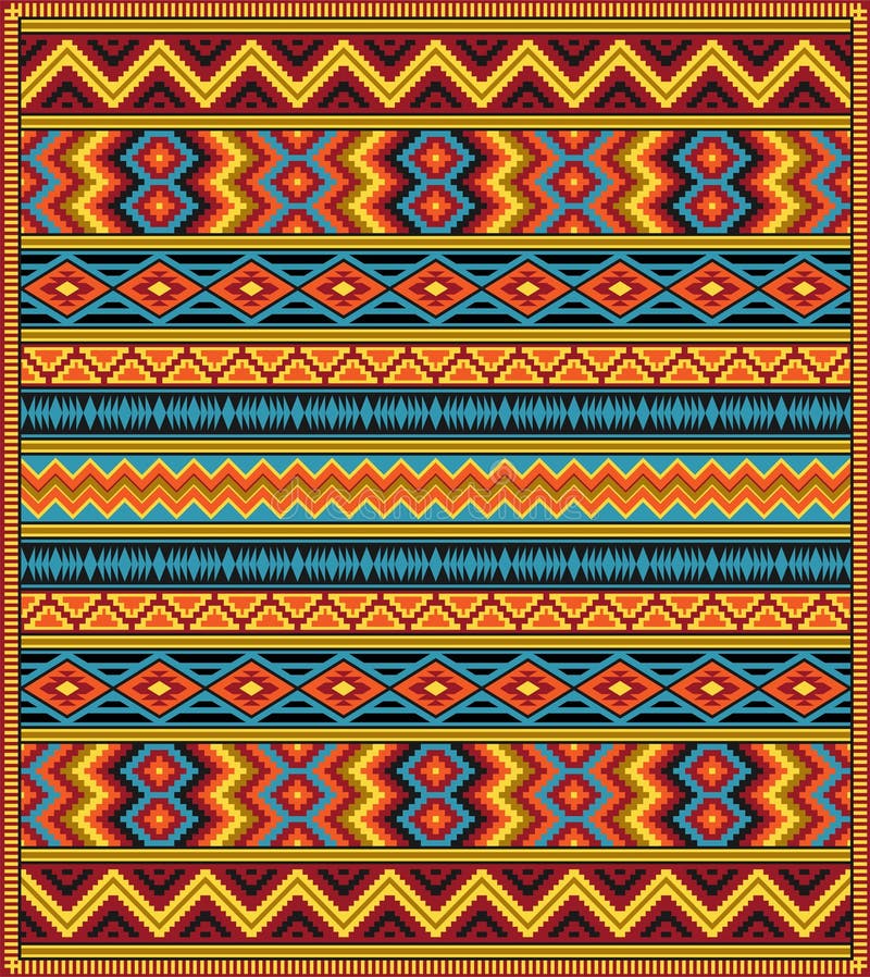 Ethnic Geometric Blanket. American Indian Style Stock Vector ...