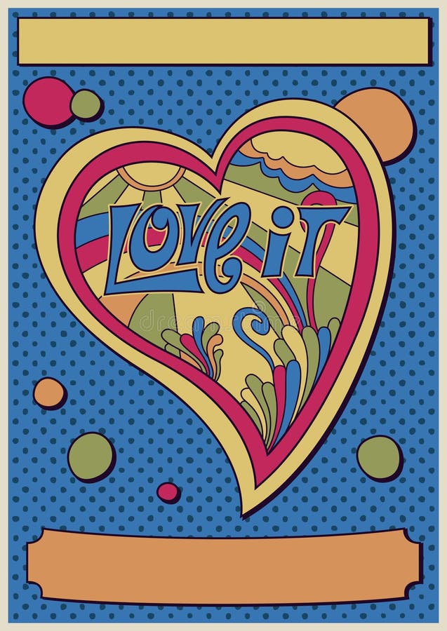 Love it! Hippie Art Poster stock vector. Illustration of pattern ...