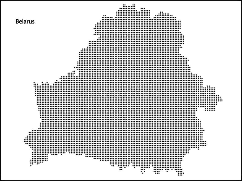 Vector halftone Dotted map of Belarus country vector illustration