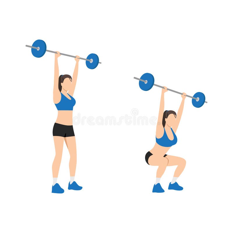 Woman doing Sumo Barbell deadlifts exercise. Flat vector illustration  isolated on white background 6417689 Vector Art at Vecteezy