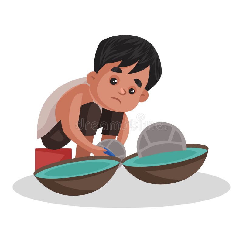 Vector Graphic Illustration of Child Labour Stock Vector - Illustration of  childhood, cartoon: 223690869