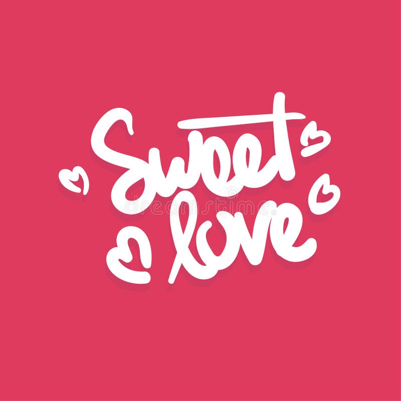 Sweet Heart Love Valentine Romance Quote Text Typography Design Vector