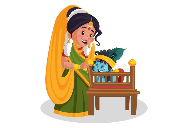 Vector Graphic Illustration of Mother Yashoda Stock Vector - Illustration of bhagavan, cartoon: 225235605 Vector Graphic Illustration of Mother Yashoda Stock Vector - Illustration of bhagavan, cartoon: 225235605