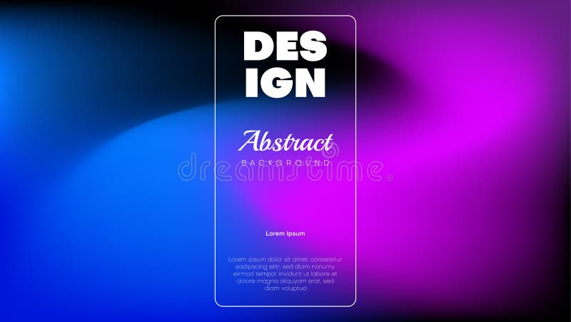 Abstract colorful blurred fluid background on black color vector illustration