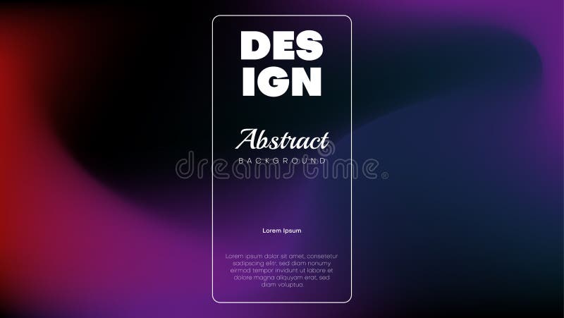 Abstract colorful blurred fluid background on black color vector illustration