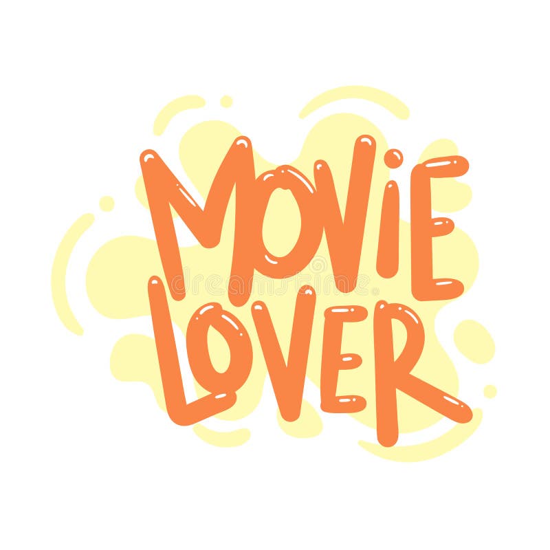 Movie Lover Quote Text Typography Design Graphic Vector Stock Vector