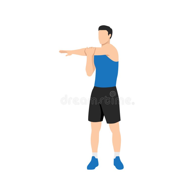 Man Doing Standing Side Bend Stretch Stock Vector (Royalty Free) 1987345508