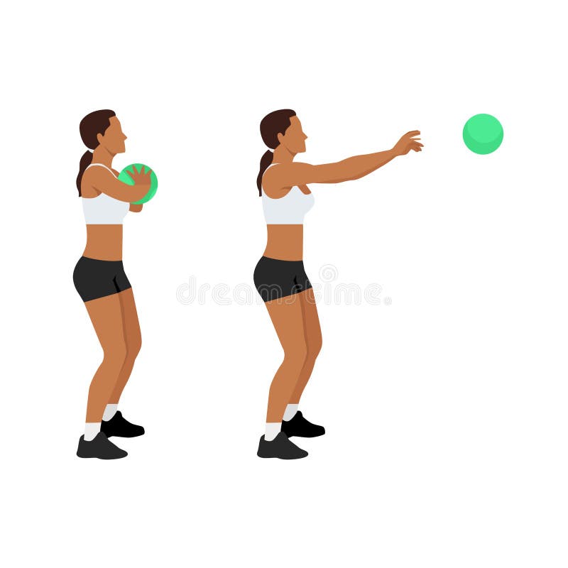 Chest Pass Icon, Outline Style Stock Vector Illustration of male