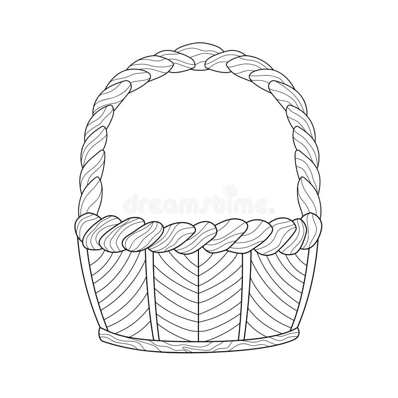 Empty Basket Coloring Stock Illustrations – 106 Empty Basket Coloring ...