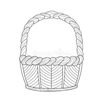 Empty Basket Coloring Stock Illustrations – 120 Empty Basket Coloring ...