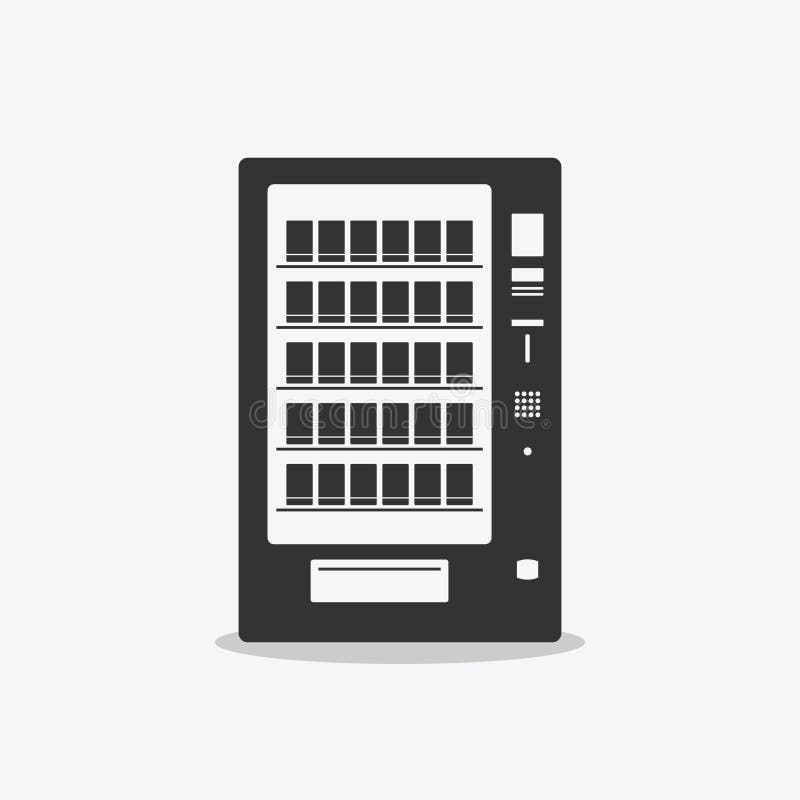 Vending machine icon flat design vector illustration. stock illustration