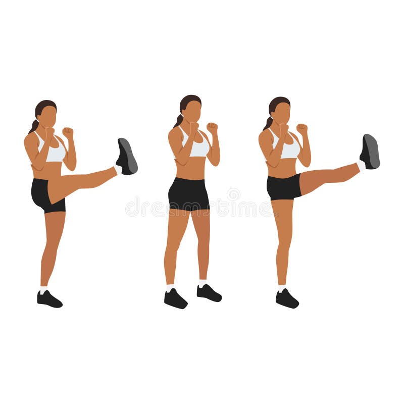 High Kicks Exercise Stock Illustrations 45 High Kicks Exercise Stock