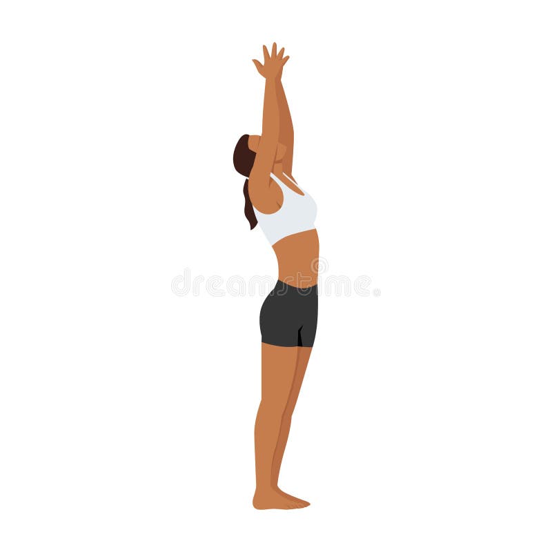 Athletic Woman Doing Upward Salute Pose In Yoga Class - Stock Video |  Motion Array