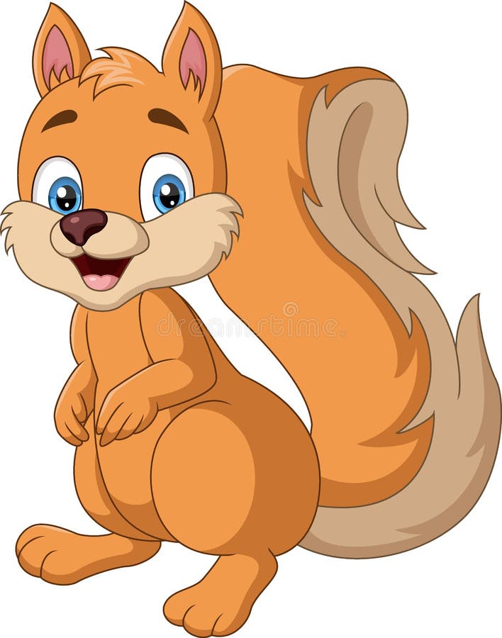 Cute Little Squirrel Cartoon Waving Hand Stock Vector Illustration of adorable, baby 247032710
