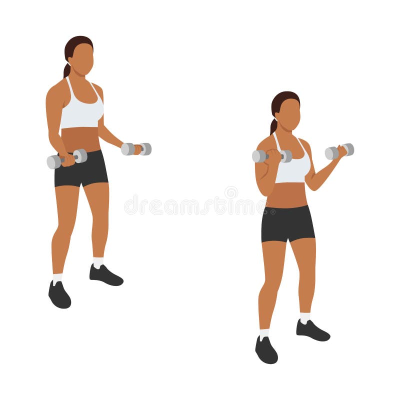 Standing Bicep Curl Stock Illustrations – 70 Standing Bicep Curl Stock ...