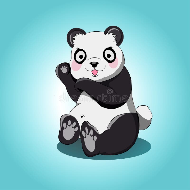 Chubby Panda,cute Panda,excercise Panda,slim Panda,vegetarian Panda -  Vector Stock Vector - Illustration of creative, colorful: 142390702