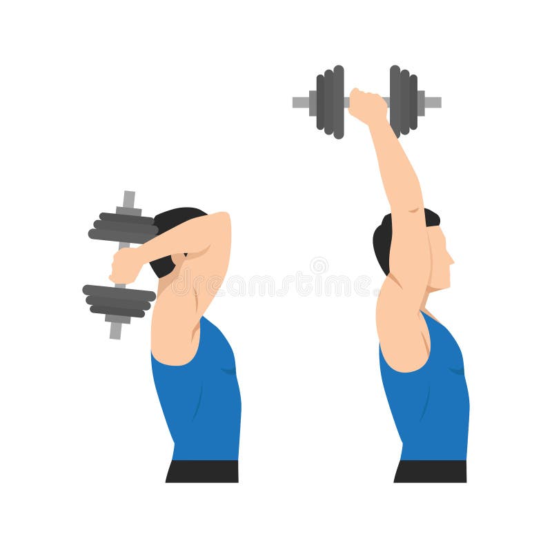 Man Doing Overhead Triceps Stretch Exercise Stock Vector (Royalty Free)  2011131950
