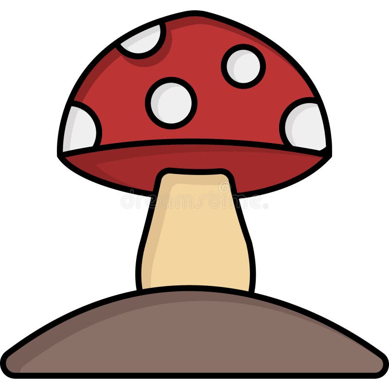 Mushrooms Which Can Easily Edit or Modify Stock Vector Illustration