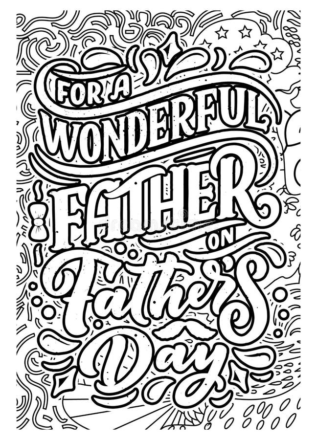 Father S Day Quote Coloring Pages for Adults, Dad Coloring Page Design ...