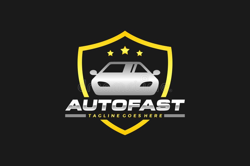 Car Shield Star Emblem Logo Stock Vector Illustration of motor