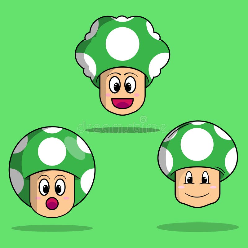 Mushroom Game Item Collection Stock Illustration Illustration of bros