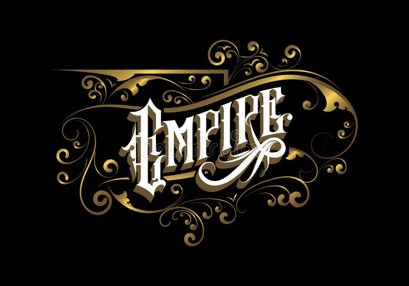 EMPIRE lettering custom style design stock illustration