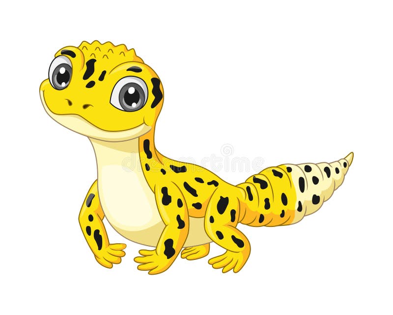 Cartoon Cute Yellow Leopard Gecko Stock Vector - Illustration of cute, leopard: 231425767 Cartoon Cute Yellow Leopard Gecko Stock Vector - Illustration of cute, leopard: 231425767