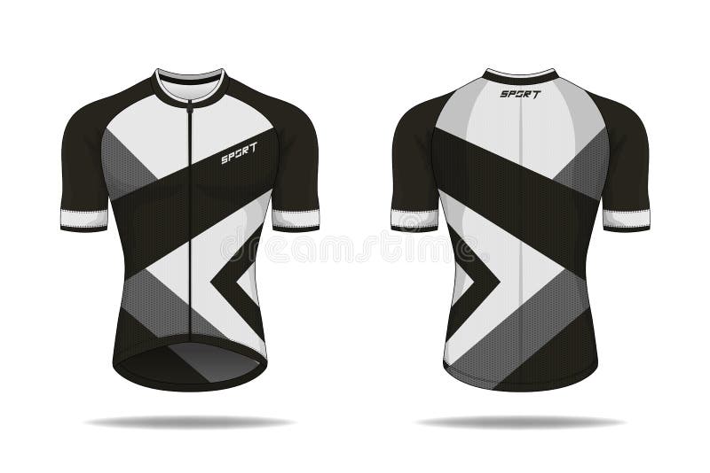 Download Specification Cycling Jersey Template. Mock Up Sport T Shirt Round Neck Uniform For Bicycle ...