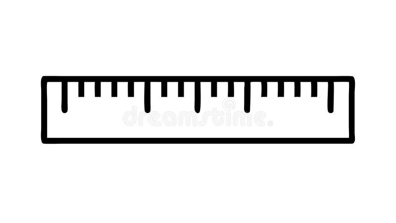 Basic Ruler Outline Icon for Design School Vektordesign Generative AI lizenzfreie abbildung