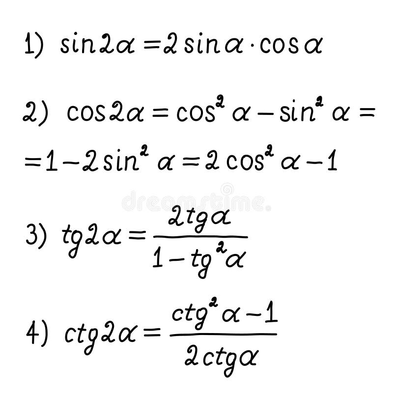 Basic Trigonometric Identities. Formulas for Calculating Sine, Cosine, Tangent, Cotangent of