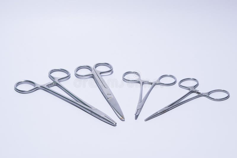 Scissor Surgical for Cutting, Dressing and Wound Dressing Stock Photo