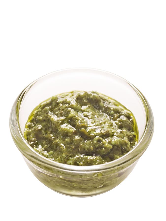 Basil pesto sauce stock photo. Image of herbs, food, sauce 40152576