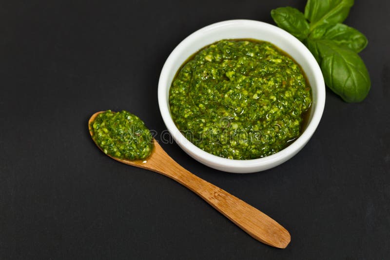 Basil Pesto stock image. Image of basil, pesto, healthy 59537405