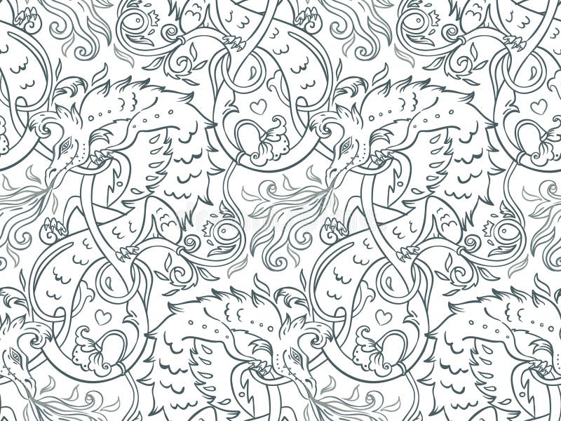 Basilic magique mythologique de bête, créature bizarre légendaire S illustration stock Basilic magique mythologique de bête, créature bizarre légendaire S illustration stock