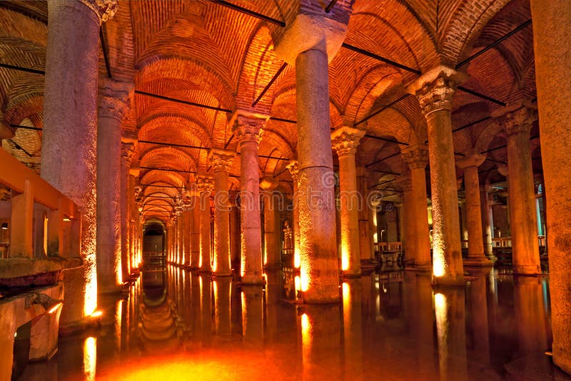 Underground Basilica Cistern, Istanbul, Turkey.