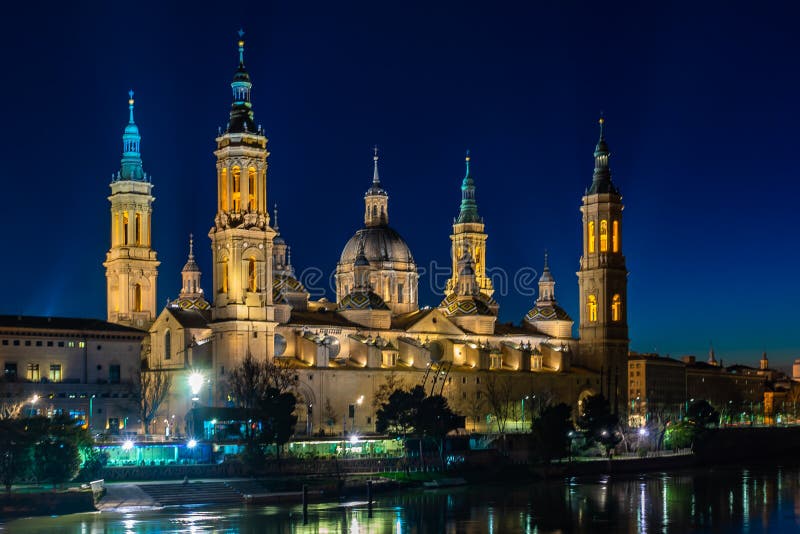 Basilica de Nuestra Señora del Pilar Cathedral in Zaragoza, Spain stock image Basilica de Nuestra Señora del Pilar Cathedral in Zaragoza, Spain stock image