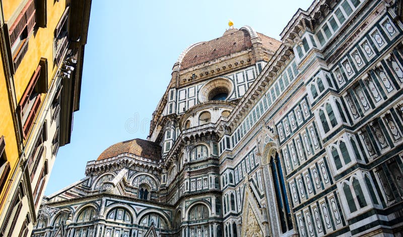 basilica del fiore florence maria santa arkivbild basilica del fiore florence maria santa arkivbild